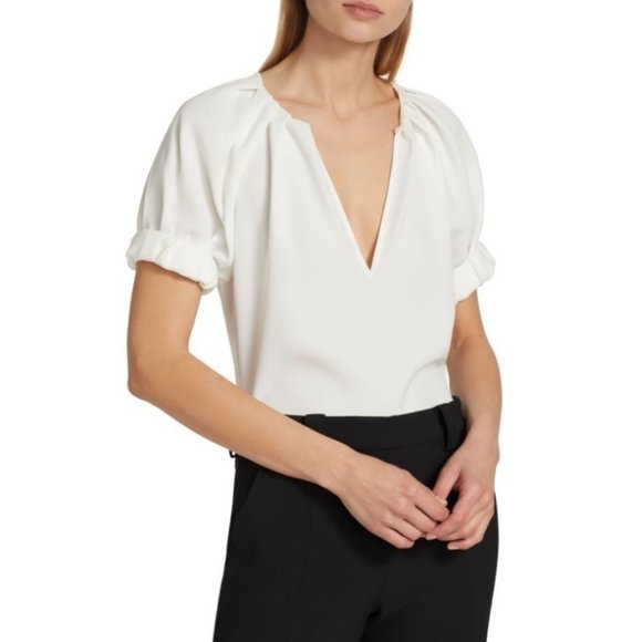 A.L.C. Carey II Pleated Top Size 2 White New With Defects - Picture 1 of 3
